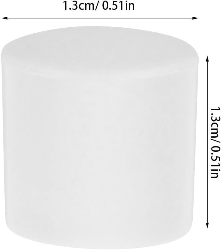 Unomor 20pcs White Plastic Door Stop Replacement Covers Silent Bumper Caps - Image 2